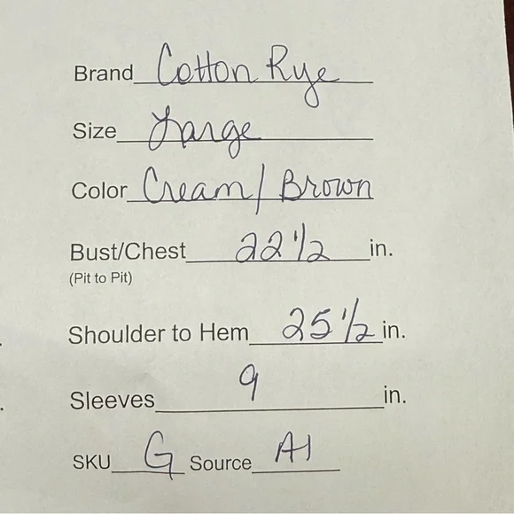 Cotton & Rye L Cream Southwest Cactus Print Button Down Top - Picture 9 of 9